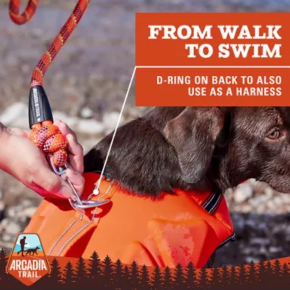 Arcadia Trail High Visibility Dog Life Jacket - coral Large and XL - Picture 4 of 5